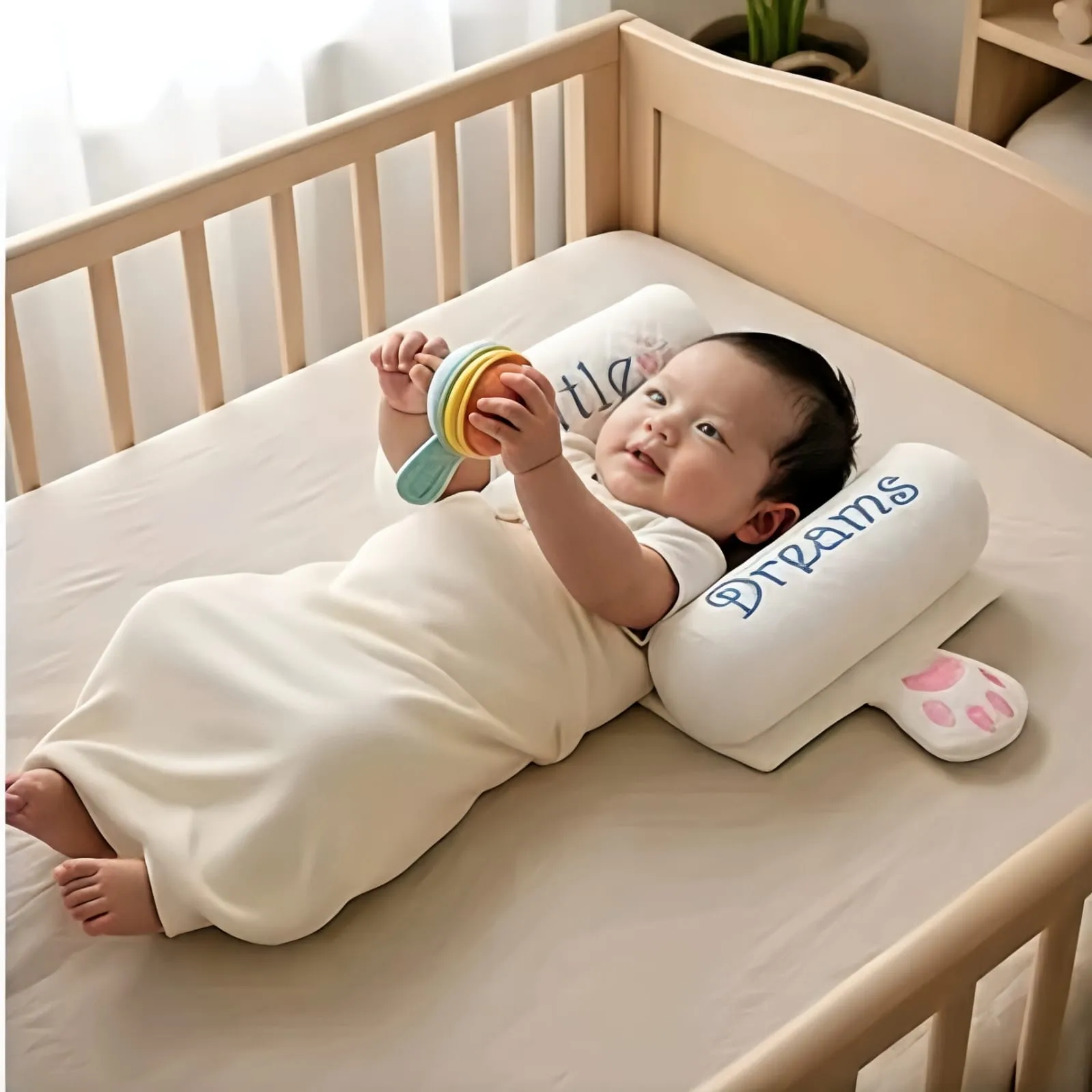 Premium Baby Sleeping Pillow | Soft Cotton & Natural Millet Filling | Breathable Baby Support Pillow — Baby Essentials, view 5