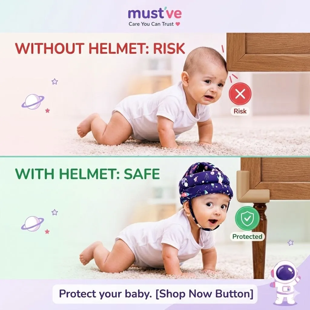 Baby Head Protection Helmet – Safety Cushion. Don’t Wait for the Fall — Baby Essentials, view 5
