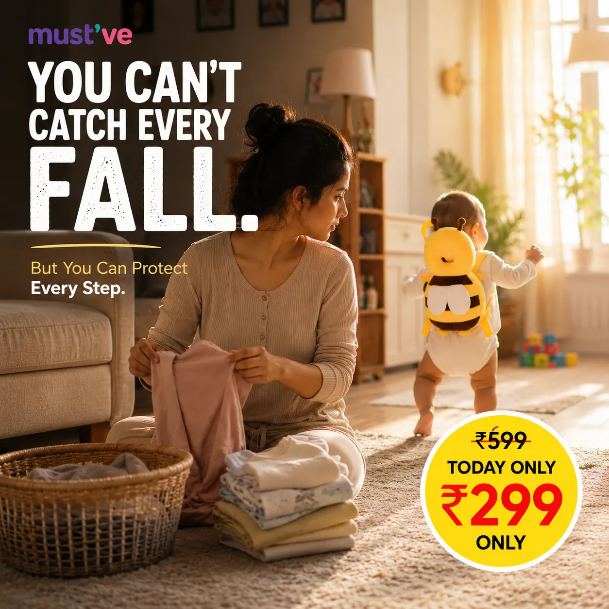 Baby Head Protection Backpack – Prevent Painful Falls During First Steps - Prepaid Offer — Baby Essentials, view 4