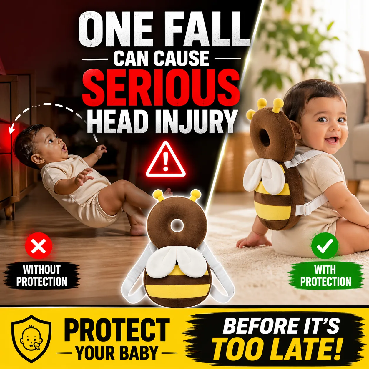 Baby Head Protection Backpack – Prevent Painful Falls During First Steps - Prepaid Offer — Baby Essentials, view 2